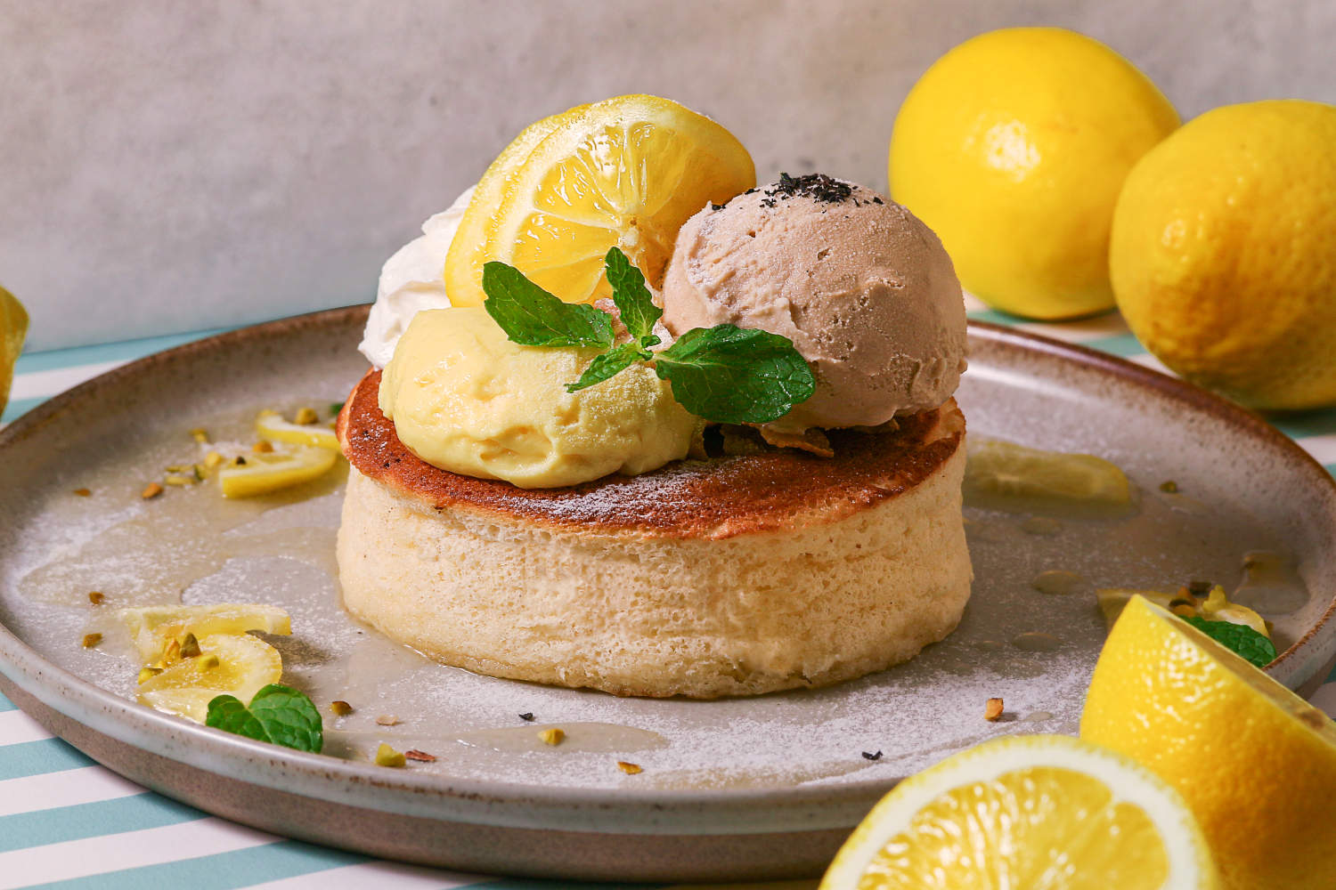 爽やかで甘酸っぱい「ハニーレモンパンケーキ　 紅茶アイス添え」が「YURT（ユルト）」大名古屋ビルヂング店から、5/14(水）より新登場！