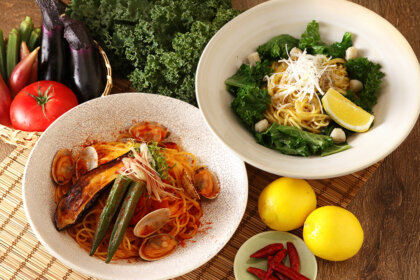 季節の恵みを味わう、夏の和パスタ。2025年6月4日（水）より。/ こなな