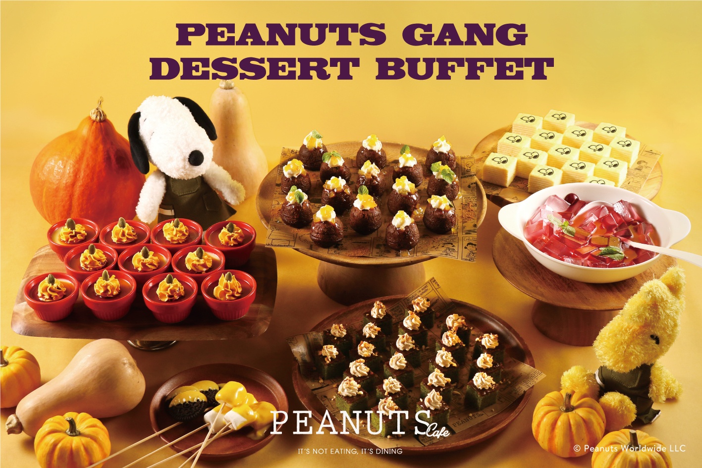 PEANUTS Cafe 大阪｜【期間限定】秋をイメージしたデザートビュッフェ