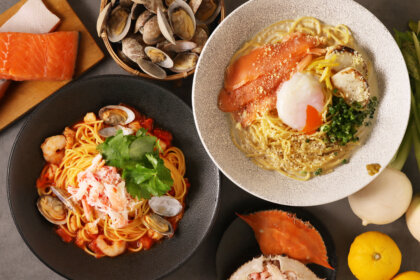 「こなな」から香住カニとサーモンを使ったご褒美パスタが限定登場